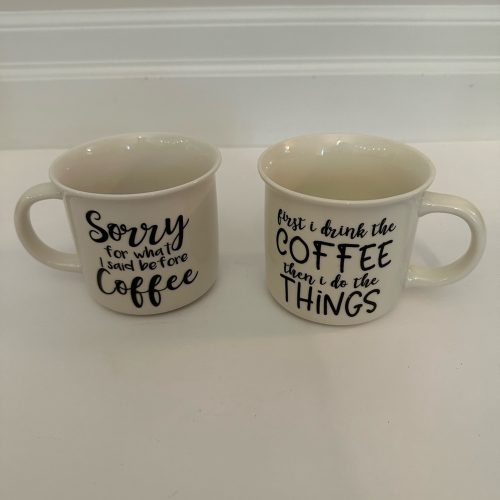 Set of 2 casa moderna coffee mugs for coffee lovers